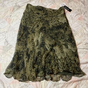 rafaella vintage y2k 100% silk fairy grunge boho hippy skirt nwt size 14